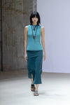 SWAYING/KNIT fragrant cloud yarn skirt SW24SS3B44 sapphire blue